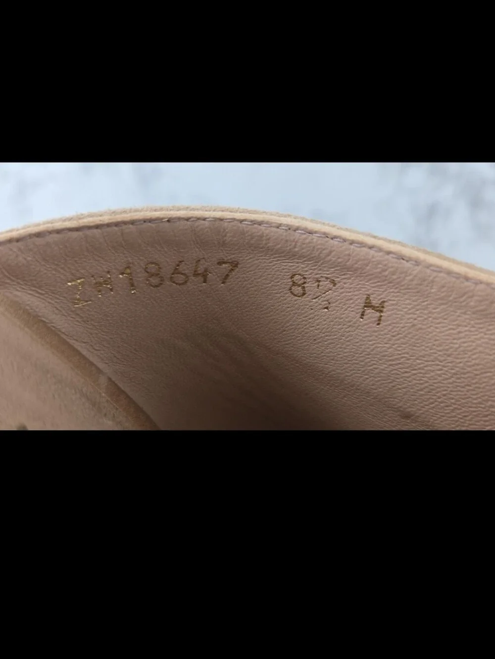 Stuart Weitzman Beige Suede Espadrille Wedge Slide